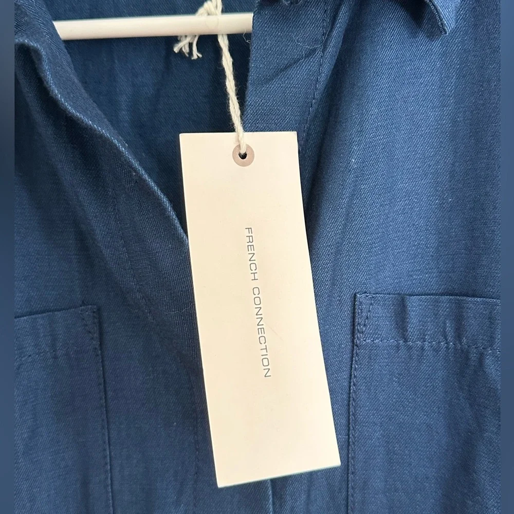 French Connection Navy Midi Dress - Picture 3 of 7